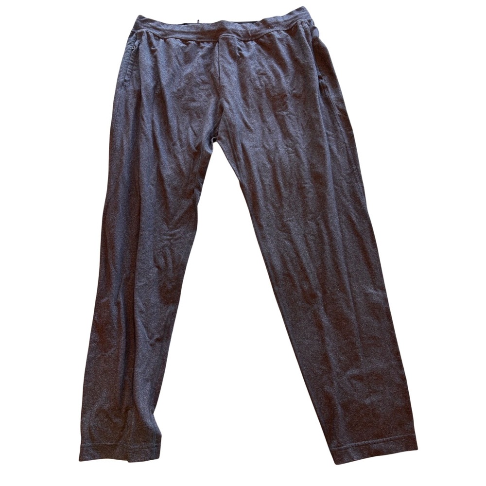 Lululemon Mens XXL Heathered Charcoal Gray Athletic Pants Zippered Ankle Cuffs